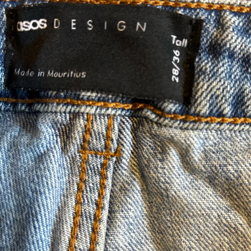 ASOS Blue Distressed Jean Shorts - Picture 8 of 8